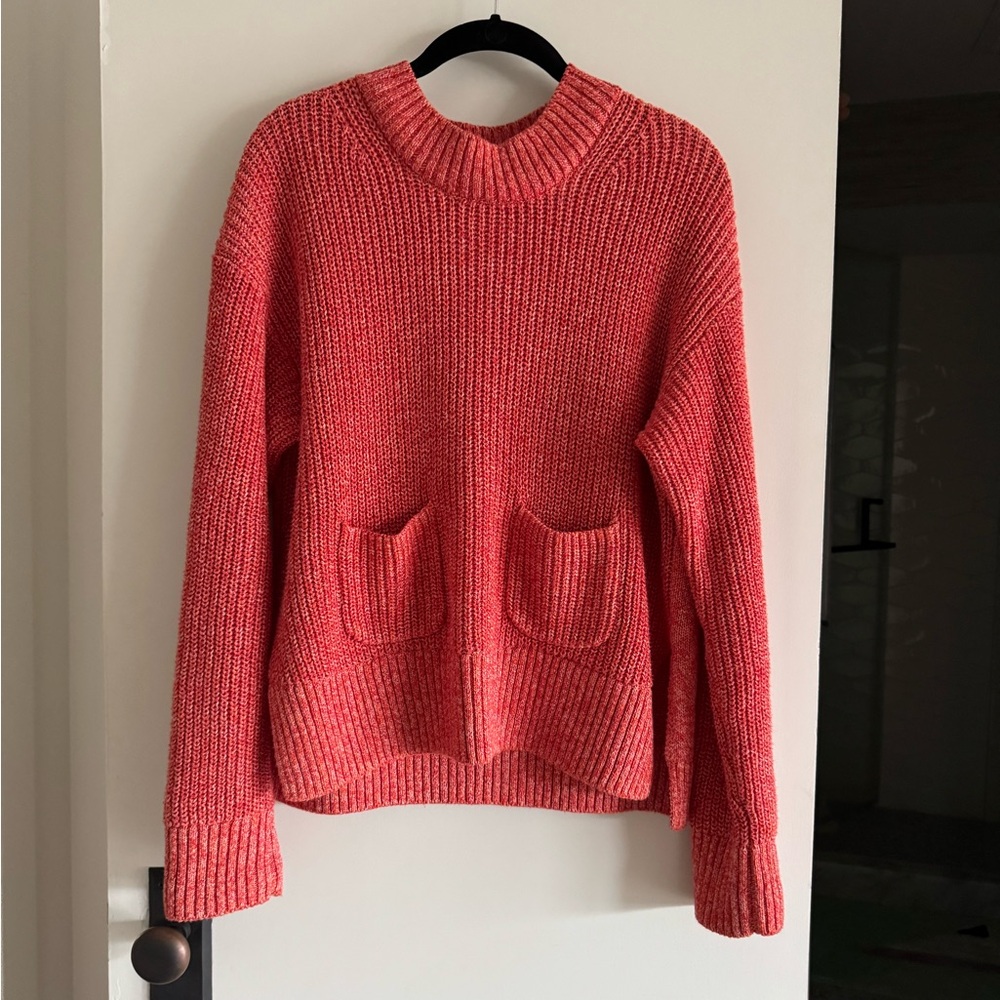 Alex Mill Red Knit Sweater with pockets size small